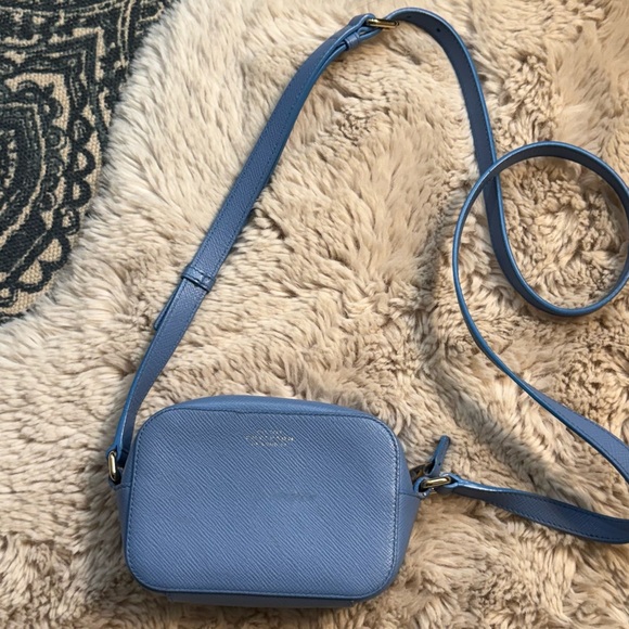 Smythson Camera Bag in Panama blue crossbody - Picture 4 of 13